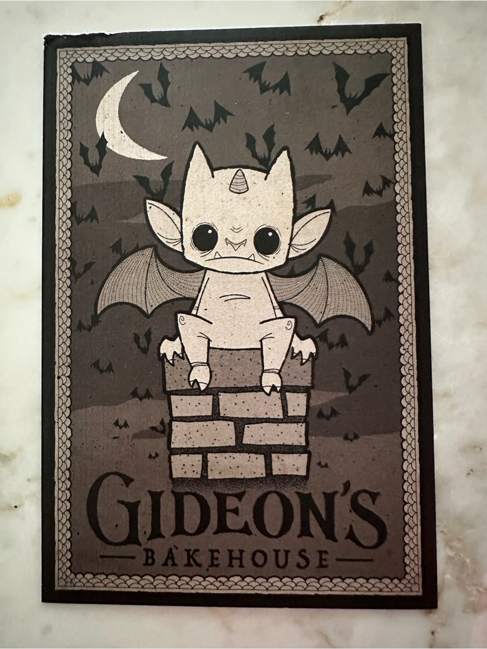 Gideon’s Bakehouse Babegubadijadzs September Menu Card Souvenir Card